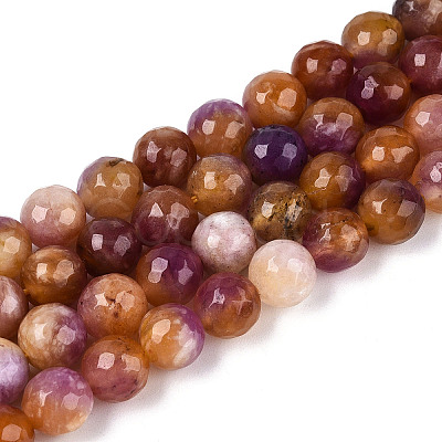 Dyed Natural White Jade Beads Strands G-T139-8mm-60-16-1