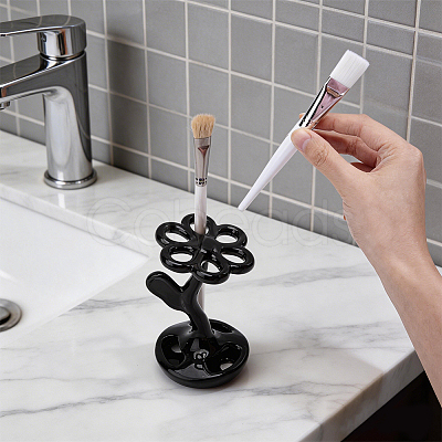 Flower Porcelain Toothbrush Holder AJEW-WH0077-243A-1