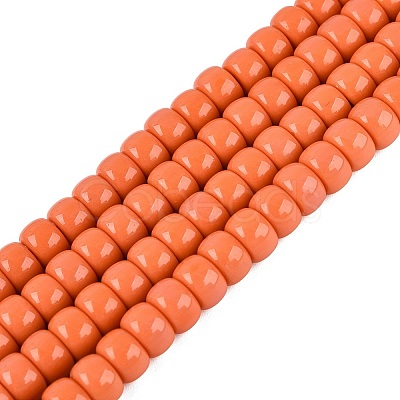 Opaque Glass Beads Strands GLAA-NH0002-B01-C05-1
