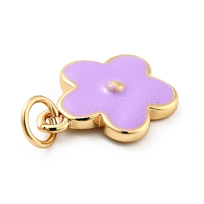 Rack Plating Brass Enamel Charms KK-G387-09G-04-1