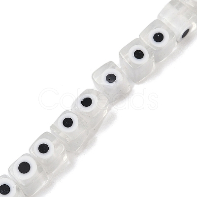 Handmade Evil Eye Lampwork Beads Strands LAMP-G166-16B-1
