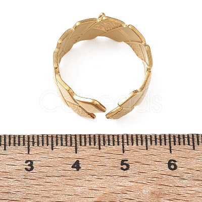 Rhombus 304 Stainless Steel Finger Rings Components SA-CBA45D5-21G-1