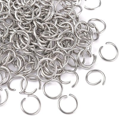 Tarnish Resistant 304 Stainless Steel Open Jump Rings X-STAS-R049-6x0.7mm-1