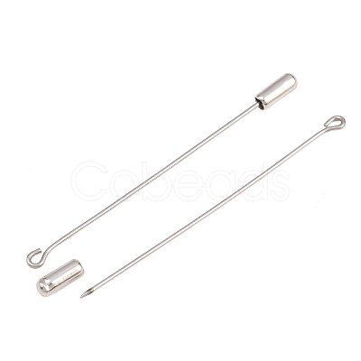201 Stainless Steel Eyepin Pin Clutch Brooch Findings STAS-D266-01P-02-1