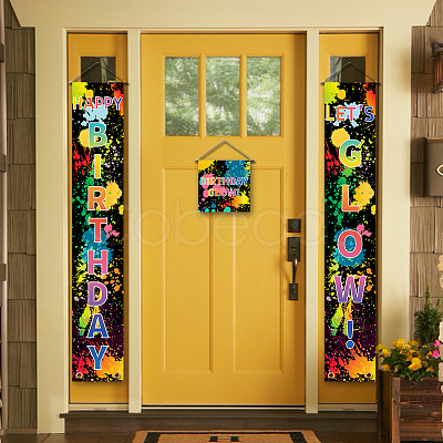 Polyester Hanging Sign for Home Office Front Door Porch Decorations HJEW-WH0023-020-1