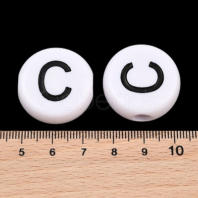 Opaque White Acrylic European Beads AC-CBA3BDD-01C-1