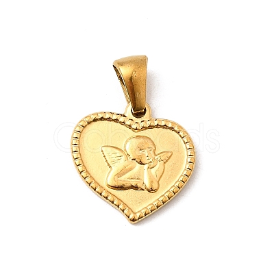 Hand Polished 304 Stainless Steel Charms STAS-B094-15G-1