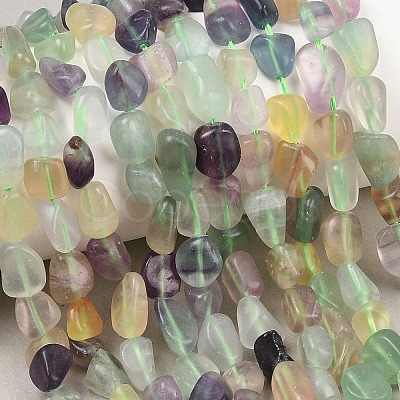 Natural Colorful Fluorite Beads Strands G-P497-01C-18-1