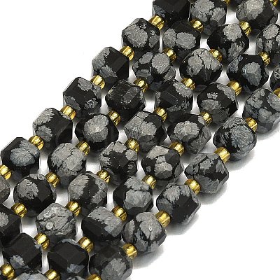 Natural Snowflake Obsidian Beads Strand G-I376-D08-01-1