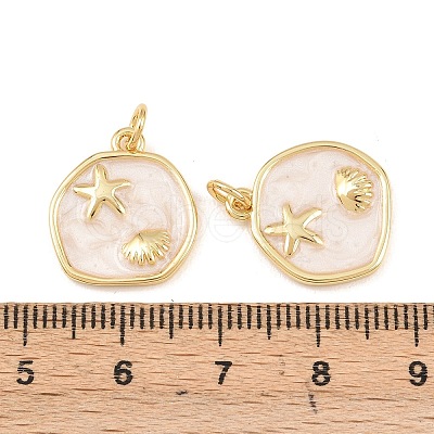 Brass Enamel Pendants X-KK-Z140-12G-1