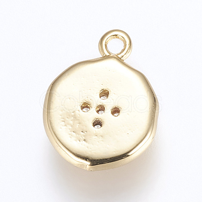 Brass Charms X-ZIRC-G116-08G-1