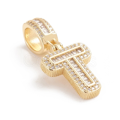Brass Micro Pave Cubic Zirconia Pendants ZIRC-G165-13G-T-1