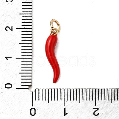 Brass Enamel Pendants KK-P303-07A-G-1