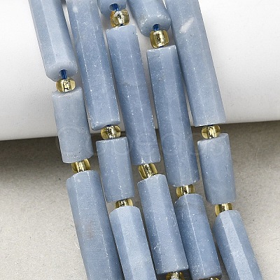 Natural Angelite Beads Strands G-D353-A13-1