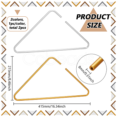 2Pcs 2 Colors Aluminum Alloy Clothing Hanger AJEW-FG0005-15-1