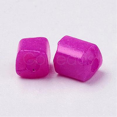 Cube Opaque Colours Glass Seed Beads SEED-R026-A06-1