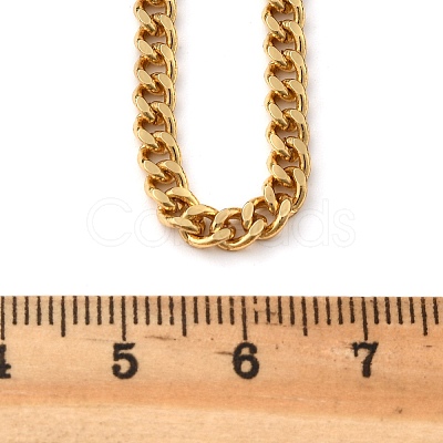 Brass Cuban Link Chain Necklacea for Women Men NJEW-F337-03G-02-1
