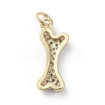 Brass Micro Pave Cubic Zirconia Pendants ZIRC-G157-24G-02-1