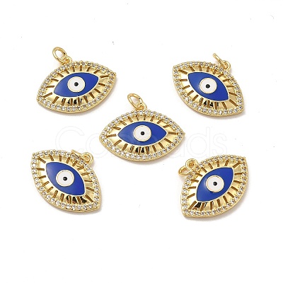 Brass Micro Pave Cubic Zirconia Pendants KK-E068-VB081-1-1