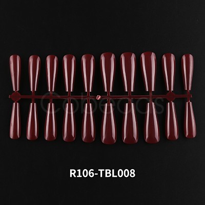 Solid Color Plastic Seamless Toe False Nail MRMJ-R106-TBL008-1