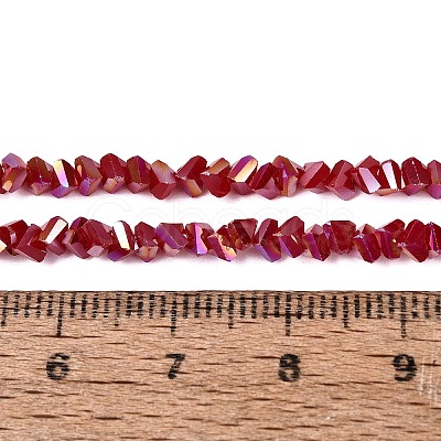 Electroplate Opaque Glass Beads Strands EGLA-Q139-01A-C11-1