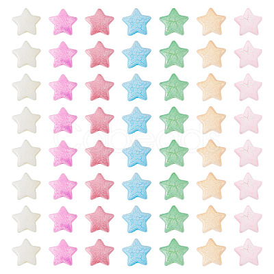 300Pcs Crackle Opaque Acrylic Beads OACR-TA0004-60-1