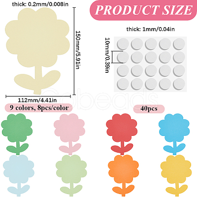 8 Sets Flower Paper for Wedding Party Home Decoration AJEW-SP0001-32A-1