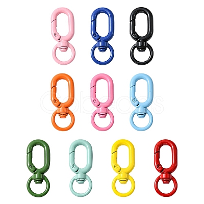 10Pcs Spray Painted Alloy Swivel Clasps FIND-YW0001-57-1