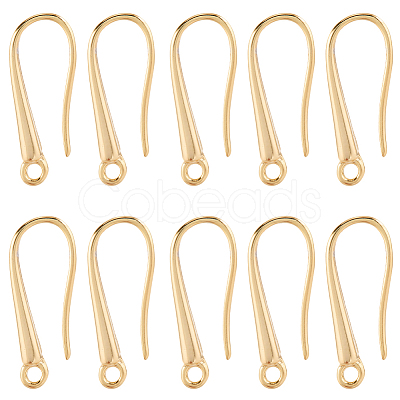 32Pcs Brass Earring Hooks KK-SC0006-57G-1