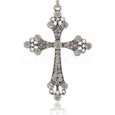 Alloy Rhinestone Big Pendants RB-J112-01AS-1