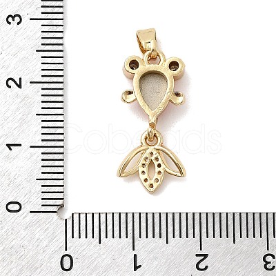 Brass Micro Pave Cubic Zirconia Pendants KK-K375-27G-20-1