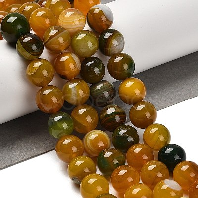 Dyed Natural Agate Beads Strands G-G175-A11-01-1