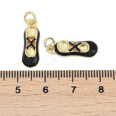 Brass Enamel Pendants KK-G522-50G-01A-1