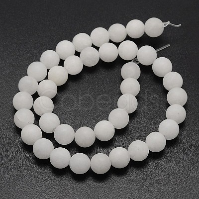 Natural White Jade Beads Strands LS-G-D671-6mm-1