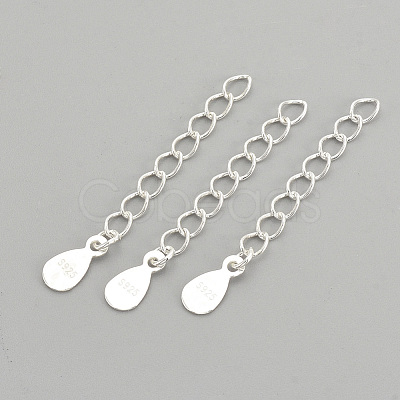 925 Sterling Silver Twisted Extender Chains LS-STER-S002-33-1