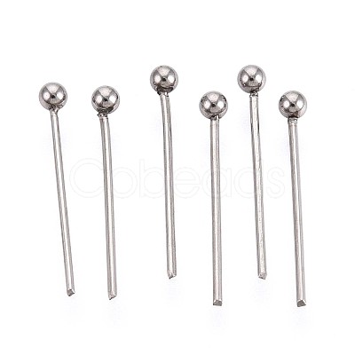 304 Stainless Steel Head Pins STAS-T065-15mm-20P-1