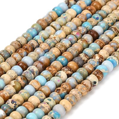 Dyed Natural Imperial Jasper Beads Strands G-P600-A01-01C-1
