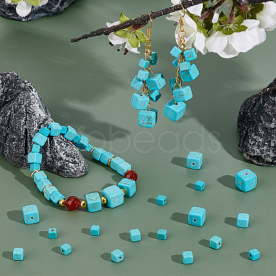 318Pcs Synthetic Turquoise Beads Strands G-PH0002-70-1