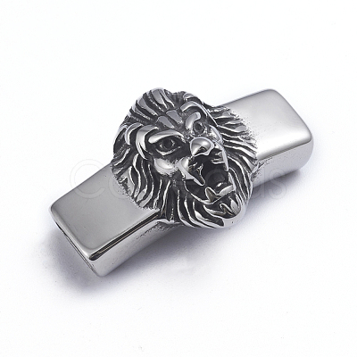 Retro 304 Stainless Steel Slide Charms/Slider Beads X-STAS-L243-025AS-1