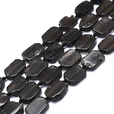 Natural Tektite Beads Strands G-K245-J16-01-1