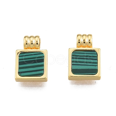 Synthetic Malachite Charms X-KK-A165-13G-1