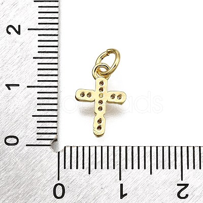 Brass Micro Pave Cubic Zirconia Pendants KK-Z100-39G-02-1