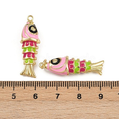 Brass Enamel Pendants KK-L241-23G-03-1