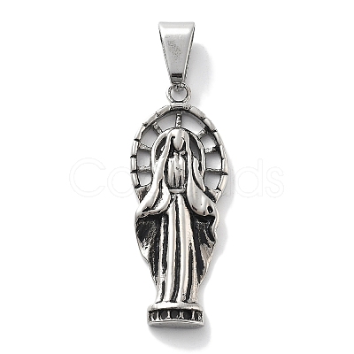 304 Stainless Steel Pendants STAS-Z098-19AS-1