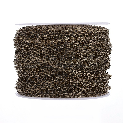 Brass Flat Oval Cable Chains CHC029Y-AB-1