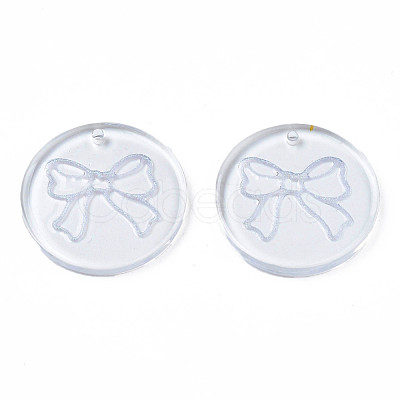 Transparent Resin Pendants RESI-N030-006D-1