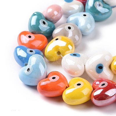 Handmade Porcelain Beads Strands PORC-K003-02-1