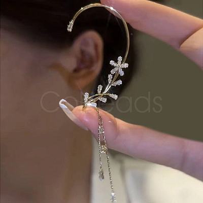 Fashionable Tassel Brass Cuff Earrings WGDF8A9-05-1