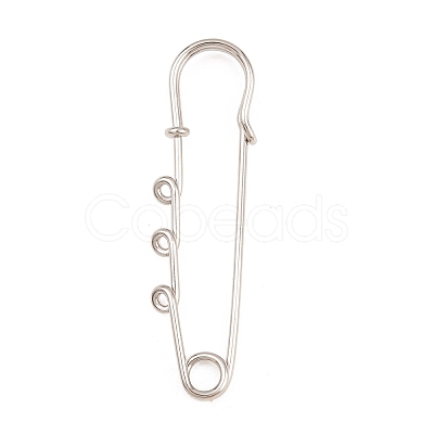 Iron Safety Pins Brooch Findings IFIN-Z005-02P-02-1
