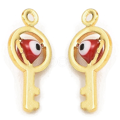 Brass with Enamel Pendants KK-K337-05G-1
